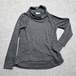 Athleta Gray Funnel Neck Long Sleeve Pullover Cozy Womens Athleisure Small